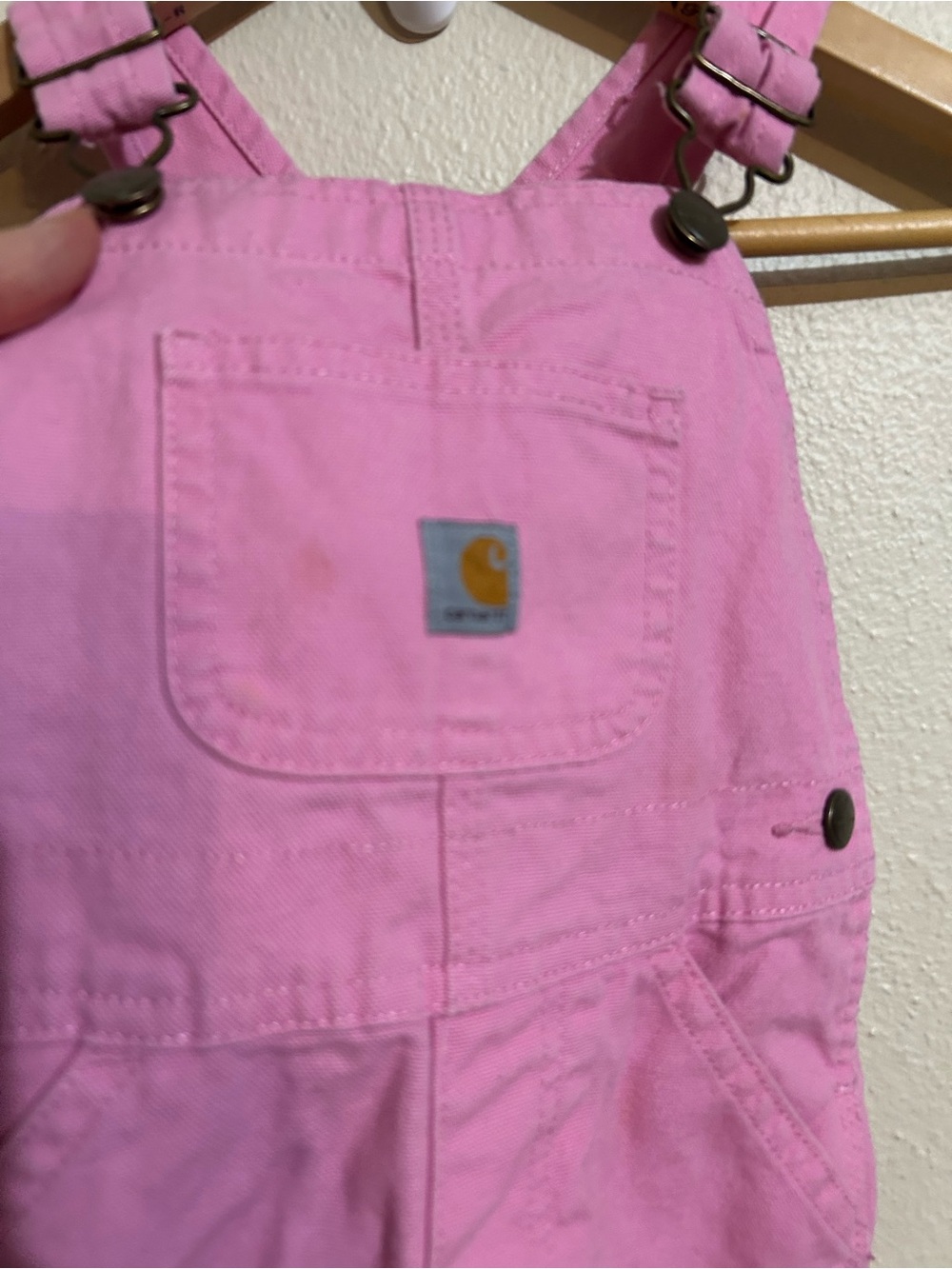 Carhartt Kids Pink Bib Overalls Size 3T - Picture 2 of 4